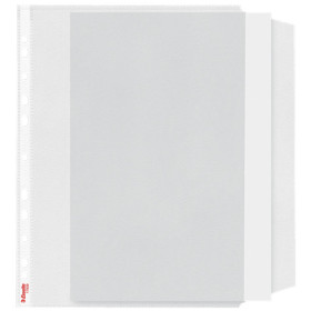 Pochette perforee a rabat lateral esselte, lot de 10 transparent