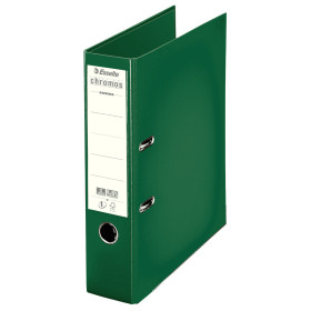 Classeur a levier a4 pp 80mm chromos plus esselte, vert