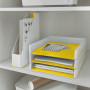 Porte-revues dual wow leitz , blanc jaune
