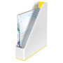 Porte-revues dual wow leitz , blanc jaune