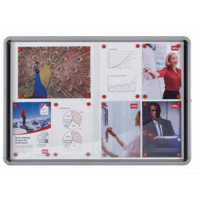 Vitrine d'interieur magnetique 15xa4 premium plus nobo