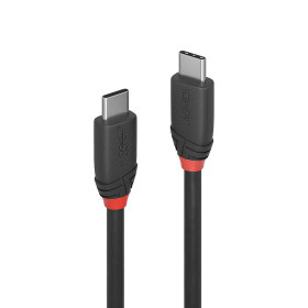 LINDY Câble USB 3.2 Type C 3A, 20Gbit s, Black Line, 1m
