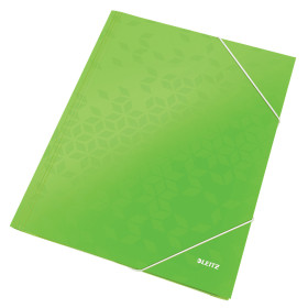 Chemise 3 rabats carton pellicule wow leitz, vert