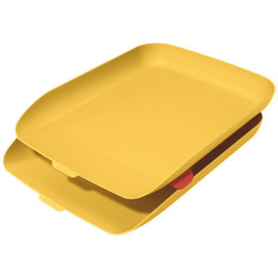 Corbeille a courrier COSY Leitz, Jaune, Lot de 2
