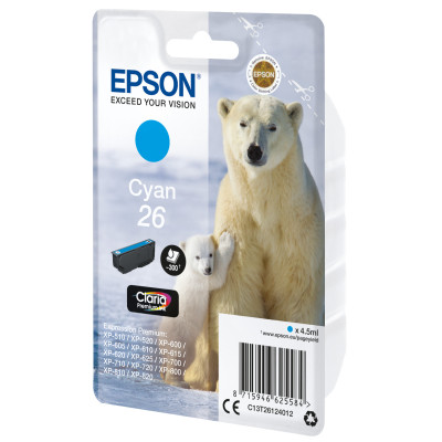 Epson ink cartridge 26 cyan ( C13T26124012 )
