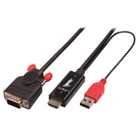 LINDY Câble HDMI vers VGA, 3m