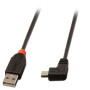 LINDY Câble USB 2.0 type A   mini-B coudé, 1m