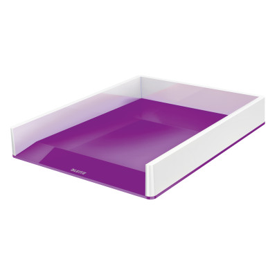 Corbeille a courrier dual wow leitz, blanc violet