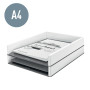 Corbeille a courrier dual wow leitz, blanc violet