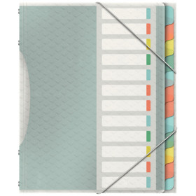 Trieur 12 touches esselte, colour'breeze esselte, multicolore