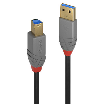 LINDY Câble USB 3.2 Type A vers B, 5Gbit s, Anthra Line, 1m