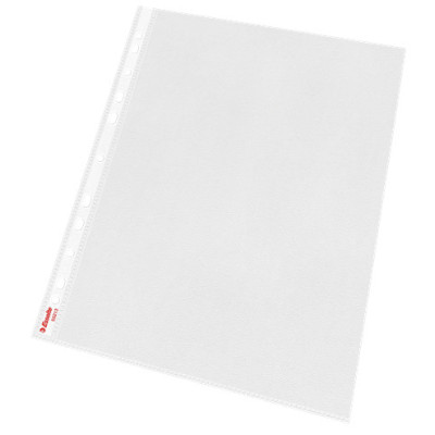 Pochette perforee 90µ ouverture sur 2 cotes esselte, boite de 100, transparent