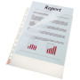 Pochette perforee 90µ ouverture sur 2 cotes esselte, boite de 100, transparent