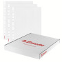 Pochette perforee 90µ ouverture sur 2 cotes esselte, boite de 100, transparent