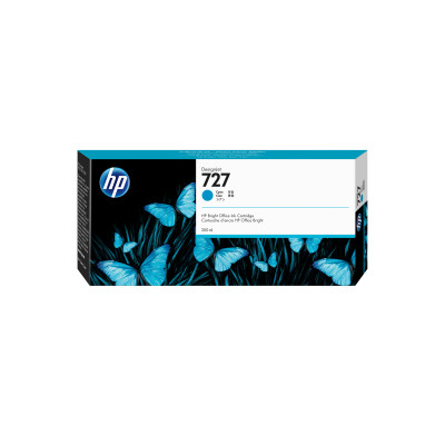 Cartouche d'encre HP F9J76A d'origine, cyan HP 727 - 300ml