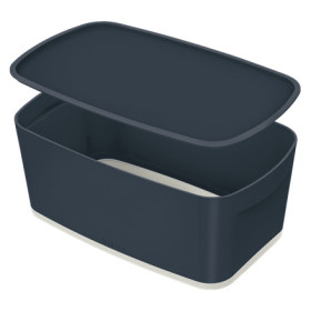 Boite de rangement MyBox petit format avec couvercle, COSY, gris