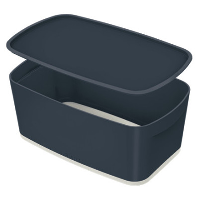 Boite de rangement MyBox petit format avec couvercle, COSY, gris