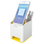 Pot a crayon booster de son dual wow leitz , blanc jaune