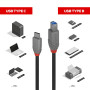 LINDY Câble USB 3.2 Type C vers B, 5Gbit s, Anthra Line, 0.5m