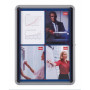 Vitrine d'interieur 9xa4 premium plus nobo, feutre bleu