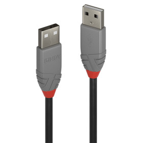 LINDY Câble USB 2.0 type A A, Anthra Line, 0.5m