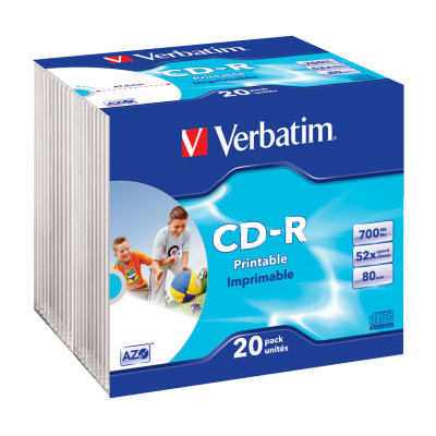 Verbatim datalifeplus - 20 x cd-r 700 mo ( 80 min ) 52x - surface imprimable par