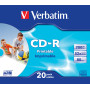 Verbatim datalifeplus - 20 x cd-r 700 mo ( 80 min ) 52x - surface imprimable par
