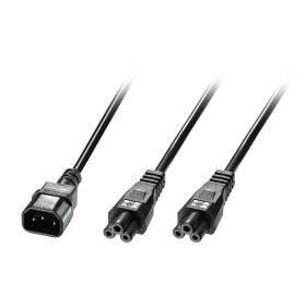 LINDY Câble secteur IEC C14 vers 2x C5, 2.5m