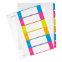 Intercalaire imprimable, pp, extra-large 6 touches wow leitz, multicolore