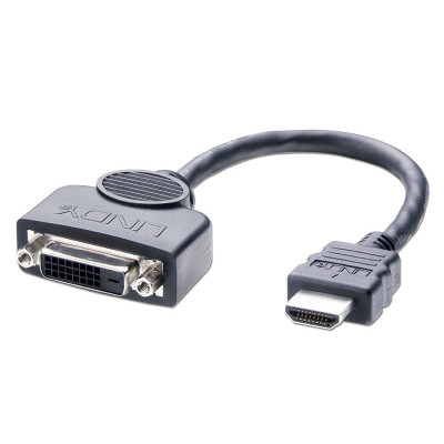 LINDY Câble adaptateur HDMI A mâle   DVI-D femelle, 0.2m