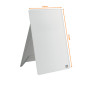 Chevalet de table en verre blanc brillant impression pro nobo verre blanc
