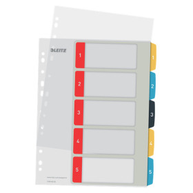 Intercalaire imprimable 1-5 multicolore COSY Leitz, Multicolore