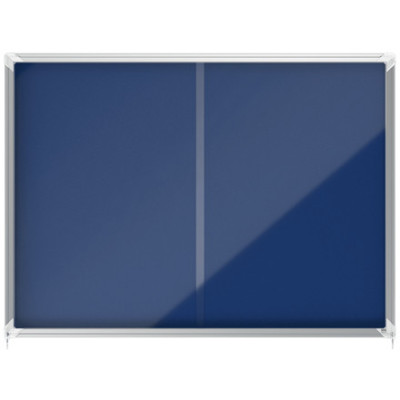 Vitrine d'interieur premium plus nobo feutre bleu 18xa4