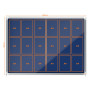 Vitrine d'interieur premium plus nobo feutre bleu 18xa4