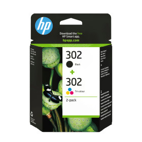 Hp ink x4d37ae no.302 multipack black + color bk c m y