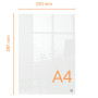 Bloc-notes de bureau Nobo A4 en acrylique, Transparent