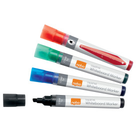 Marqueurs pour tableaux Blancs Liquid Ink, pointe biseautee, Assortis, blister d