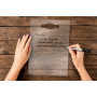 Mini tableau Blanc portable bloc-notes de bureau A4 Nobo en acrylique, Transpare