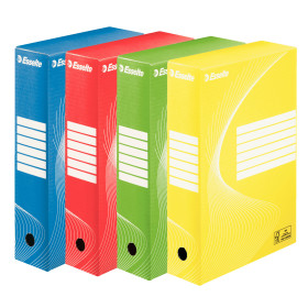 Boite d'archives 80mm boxy vivida esselte, lot de 10, assortis