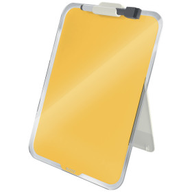 Chevalet de table en verre cosy leitz, jaune