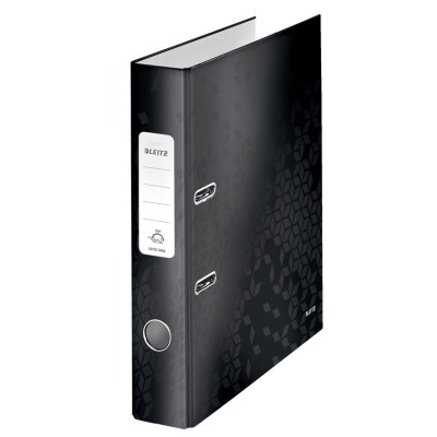 Classeur a levier 180° plastifie 50 mm wow leitz, noir