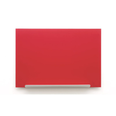 Tableau en verre 1260x710mm nobo impression pro magnetique, rouge