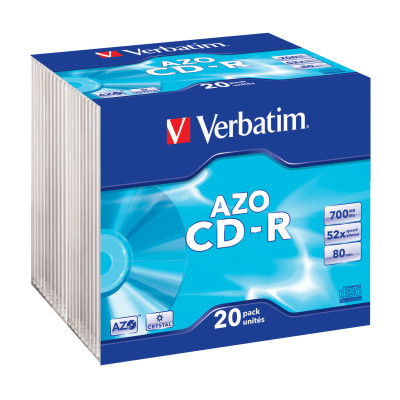 Verbatim AZO Crystal - 20 x CD-R - 700 Mo ( 80 min ) 52x
