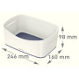 Mybox bac de rangement wow leitz , blanc gris