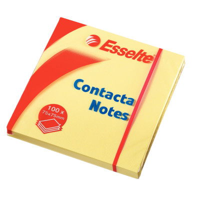 Notes repositionnables 75X75 RUBAFIX Esselte Jaune