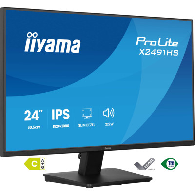 Moniteur 24 iiyama ProLite IPS DP HDMI VESA HP 1920x1080 1ms 1500 1 350cd m²