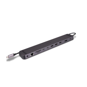 LINDY DST-Mini XT 810, Mini Docking Station USB-C pour Laptop pour un écran 8K o