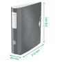Classeur a levier 180° Active PP dos 82mm, WOW Leitz, Blanc