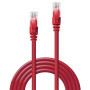LINDY Câble réseau Rouge Cat.6 U UTP, 0.3m