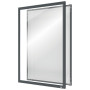 Porte affiche clipasbleIMPRESSION PRO Nobo, A3 avec cadre gris graphite, Gris